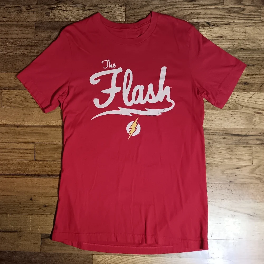 The Flash vintage logo t shirt dc comics copyright batman superman dark knight - Picture 2 of 7